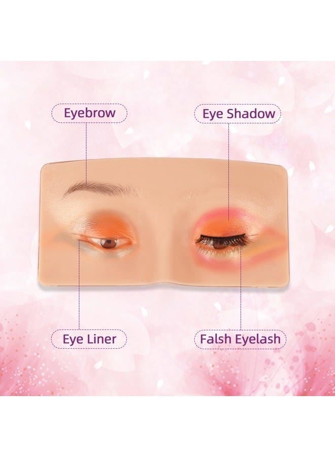 JimKing Makeup Practice Face, Makeup Practice Board, Faccial Practice Skin for Professional and Beginners, 3D Realistic Model for Eyelash Extensions, Eyeliner And Eyeshadow Face Makeup Practice - Image 4