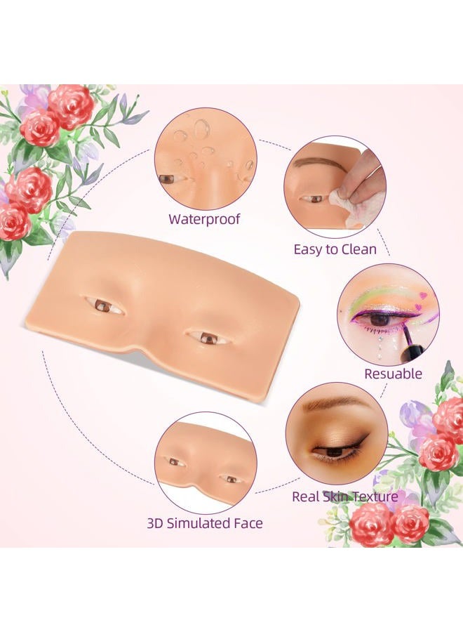 JimKing Makeup Practice Face, Makeup Practice Board, Faccial Practice Skin for Professional and Beginners, 3D Realistic Model for Eyelash Extensions, Eyeliner And Eyeshadow Face Makeup Practice - Image 2