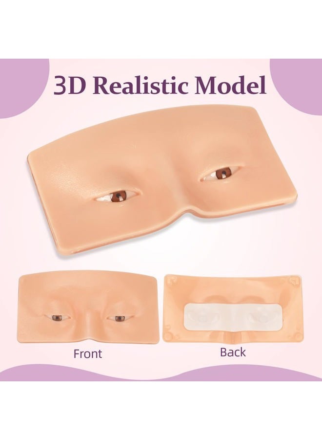 JimKing Makeup Practice Face, Makeup Practice Board, Faccial Practice Skin for Professional and Beginners, 3D Realistic Model for Eyelash Extensions, Eyeliner And Eyeshadow Face Makeup Practice - Image 5