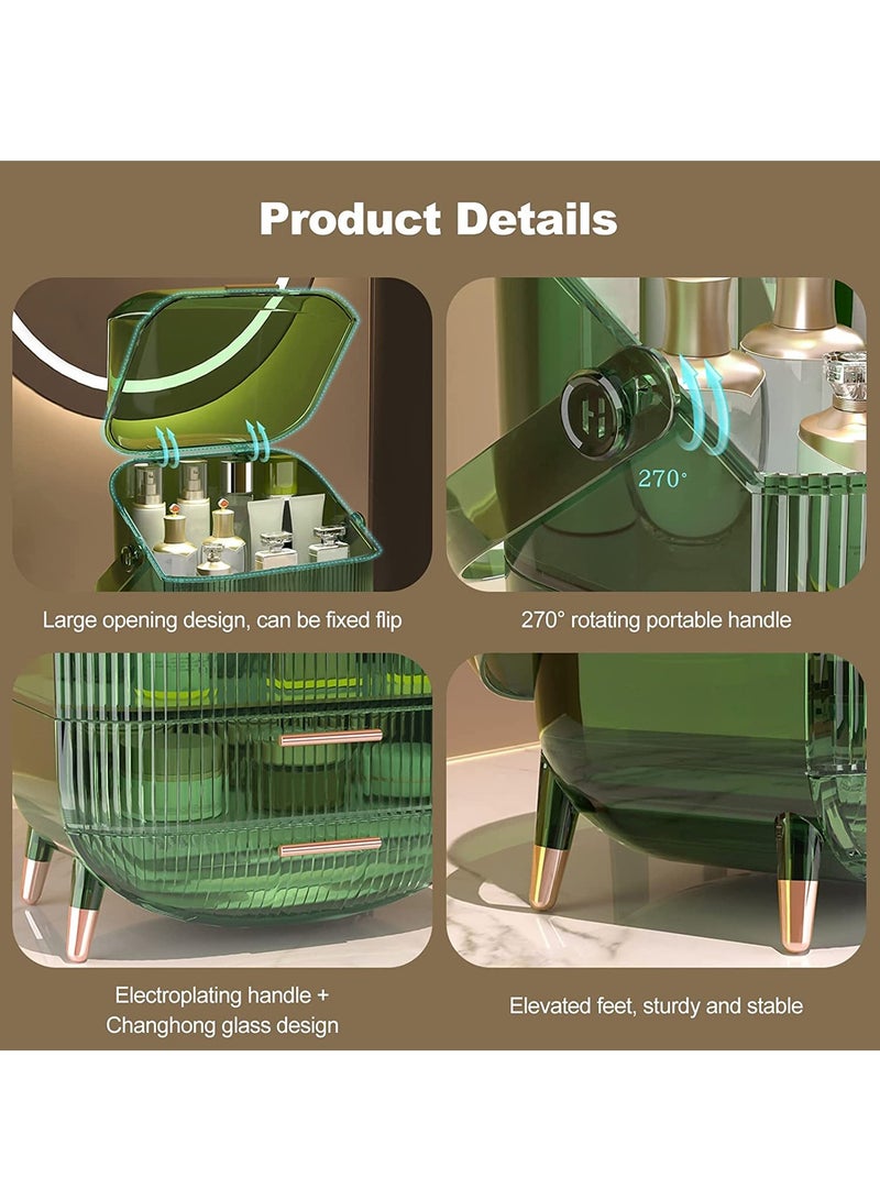 شاربدو المحمولة سلسلة الرجعية متعددة الوظائف حالة المكياج الغبار مربع تخزين مستحضرات التجميل ، منتجات العناية بالبشرة مجوهرات المنظم صندوق التشطيب سطح المكتب الحمام - Image 4
