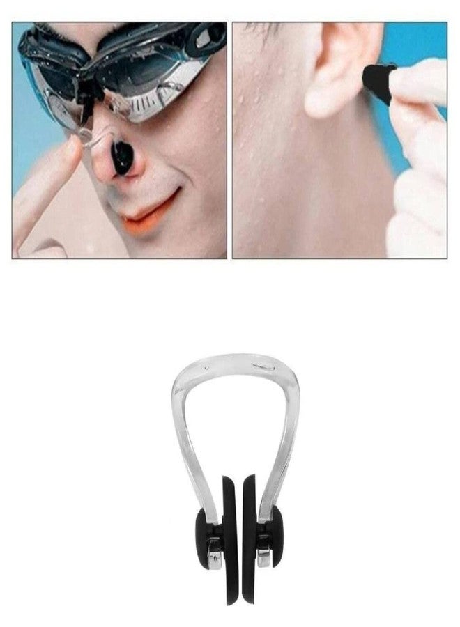 Digital Shoppy Silicone Swimming Nose Clip with Ear Plugs Set for Swimming or Other Watersports (black) - Image 3