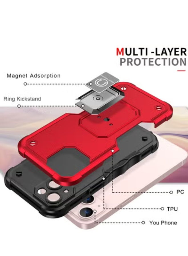 جولف لينك غطاء خلفي لحماية هاتف آيفون 14 برو من آبل، لون أحمر - Image 2