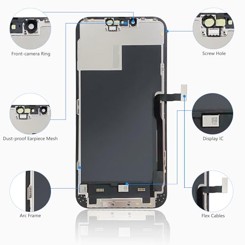 Diykitpl for iPhone 13 Pro Max Screen Replacement 67 Inch 3D Touch LCD Display for A2484 A2641 A2644 A2645 A2643 with Repair Tools KitWaterproof Frame Adhesive StickerScreen Tempered Protector - Image 3
