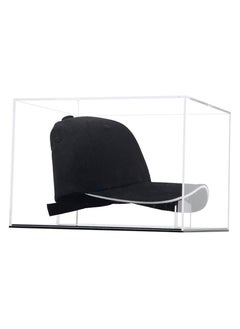 Hat Display Case Baseball Football Cap Display Case Stand Holder Clear Acrylic Box Square UV Protection Cabinet Protection Storage Cover