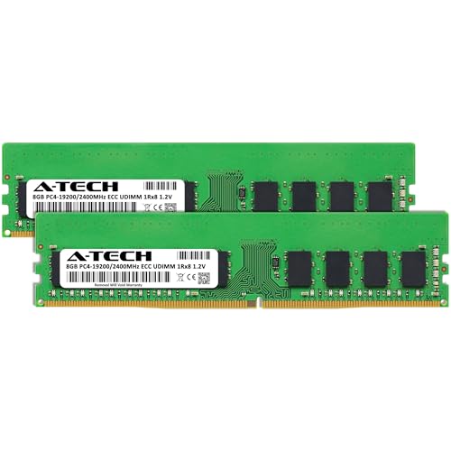 A-Tech Server 16GB Kit (2x8GB) DDR4 2400MHz PC4-19200 ECC UDIMM 1Rx8 Single Rank 1.2V ECC Unbuffered DIMM 288-Pin Server & Workstation RAM Memory Upgrade Modules (A-Tech Enterprise Series) - Image 2