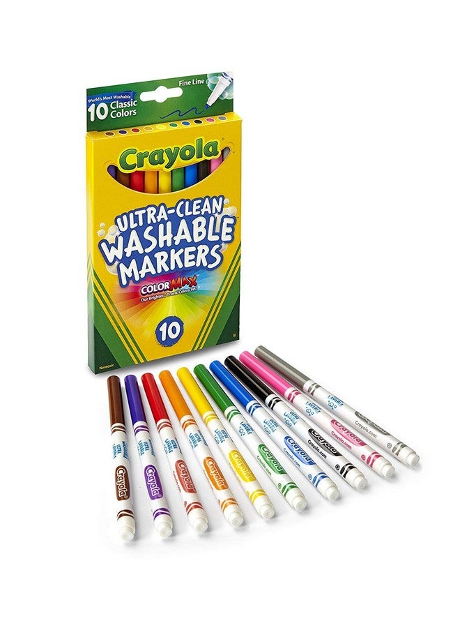 Crayola Ultra-Clean Fine Line Markers -Classic Colors 10/Pkg - Image 3