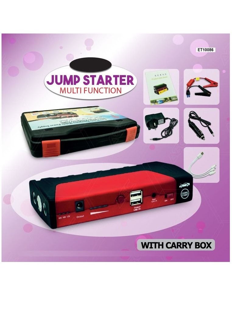 Generic Powerful Jump Starter for Car and Bike Power Bank For Mobile Camera iPod USB Charging  - Image 1