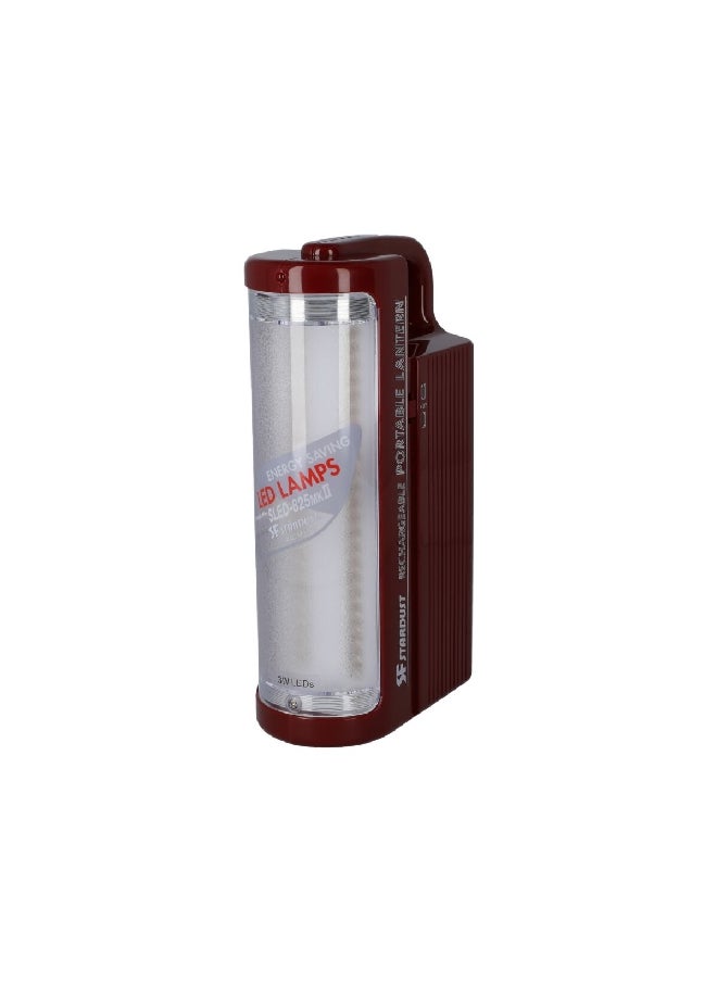 Stardust - Portable and Rechargeable Energy Saving Durable LED Lantern Red 10 x 19 x 58.5 cm SLED825 - Image 1
