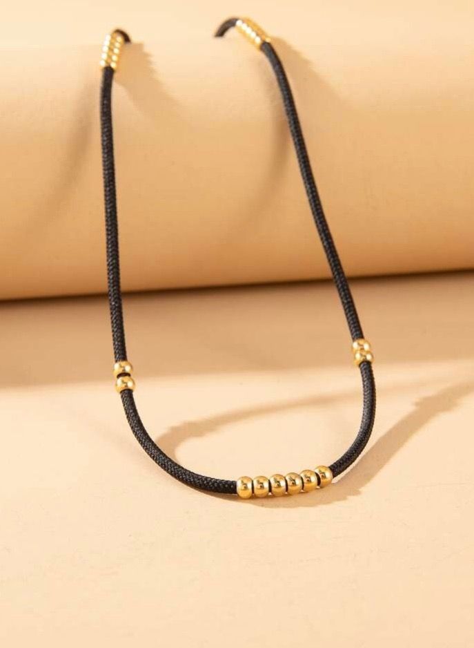 نونز أب سلسال أنيق باللون الأسود والذهبي - Image 2