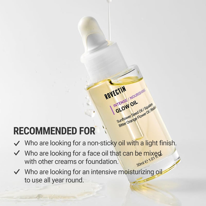 ROVECTIN Barrier Repair Face Oil - Neroli Oil, Antioxidant Anti-Aging Facial Oil | Fast Absorbing, Non-Greasy, Natural Glow for Dry and Sensitive Skin | Vegan, Korean Skincare (1.01 fl oz) - Image 3
