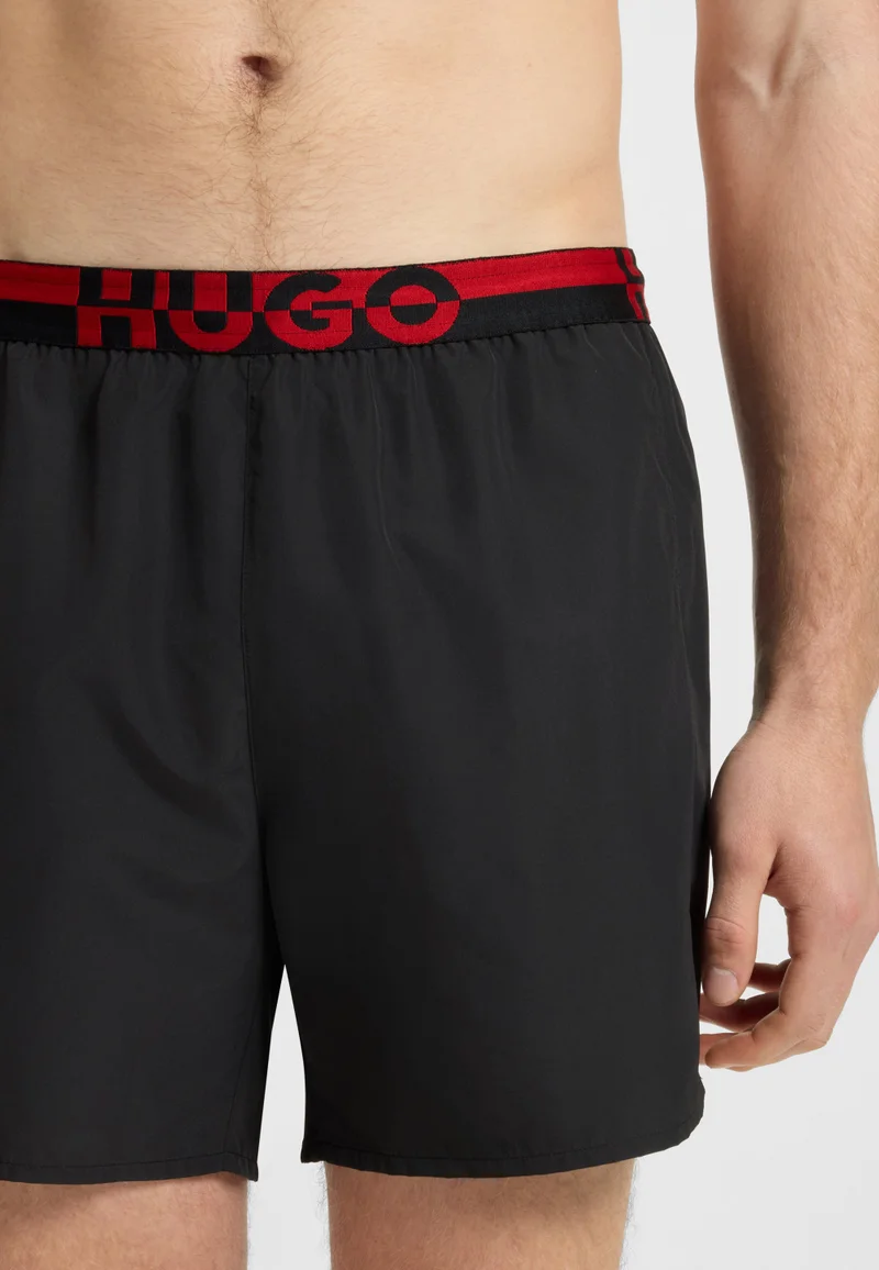 HUGO Swim shorts with split-logo waistband