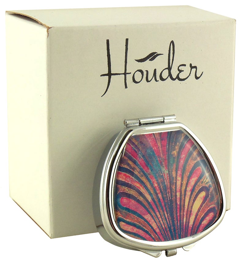 Houder Designer Pill Box by Houder - Decorative Pill Case with Gift Box - Carry Your Meds in Style (Shell) - Image 1
