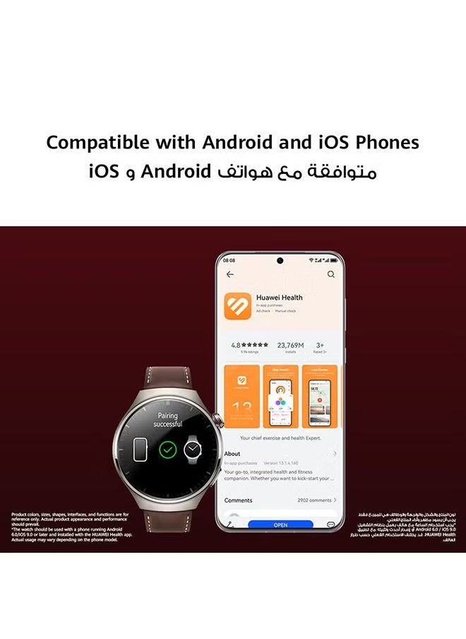 PRO - WATCH 4 Pro Smartwatch, 21 Day Battery Life, Compatible with Andriod and iOS, Titanium Silver - Image 1