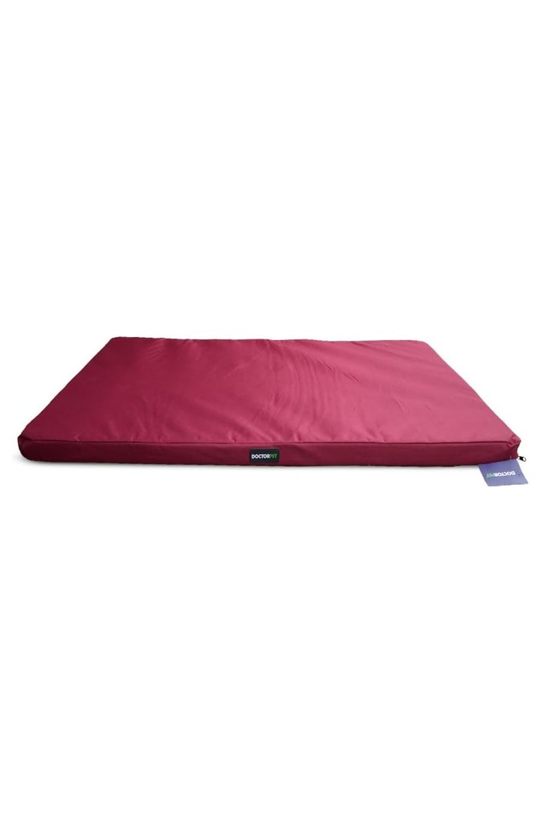 DOCTERPET Doctor Pet Gelato Series Crate Mattress Medium - 53x76x6cm - Burgundy - Soft Washable Fabric, Cooling Effect, Eco-Friendly Fill, Non-Slip Base - Ideal for Cats & Medium Dogs - Image 1