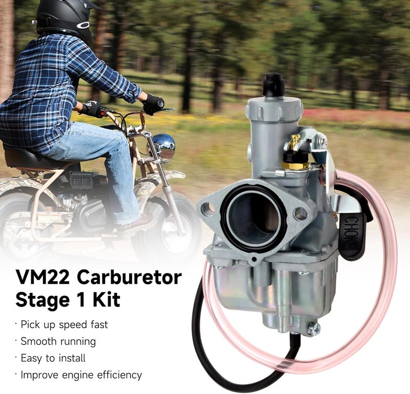 FVRITO Mini Bike 212 Carburetor VM22 Carb Kit for Predator 212cc 196cc 224cc Coleman CT200U BT200X CT200U-EX RB200 KT196 Go Kart Massimo Baja Warrior Heat MB200 Performance Parts Stage 1 Kit Rainbow - Image 2