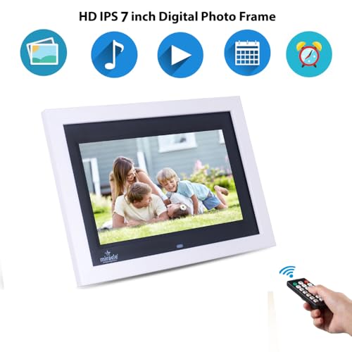 MIRACLE DIGITAL 7 Inch Digital Picture Frame,HD IPS Digital Photo Frames,Wall Mounted Electronic Slideshow,Using USB or SD to Play Photos/Videos/Music - Image 4