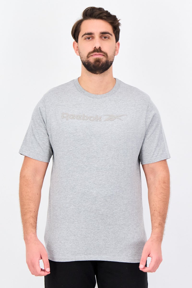 Reebok Men Sportswear Fit Short Sleeve Outdoor T-Shirt, Grey - Image 1