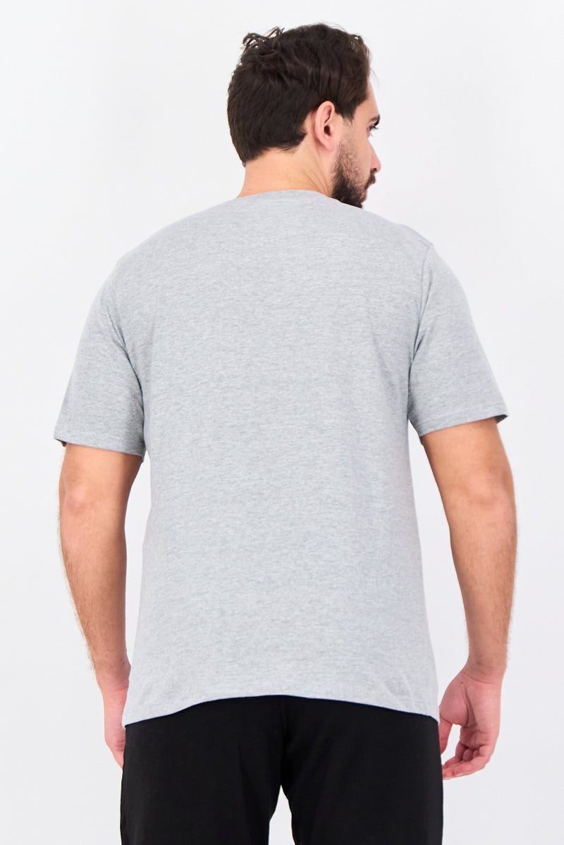 Reebok Men Sportswear Fit Short Sleeve Outdoor T-Shirt, Grey - Image 2