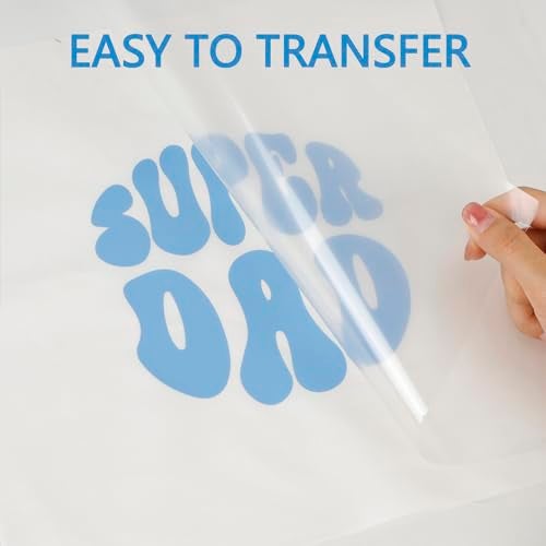 HTVVETUR HTV Iron on Vinyl 12Inch by 12ft Roll Heat Transfer Vinyl for T-Shirt HTV Vinyl Rolls for All Cutter Machine - Easy to Cut & Weed for Heat Transfer Design (12ft, Sky Blue) - Image 5