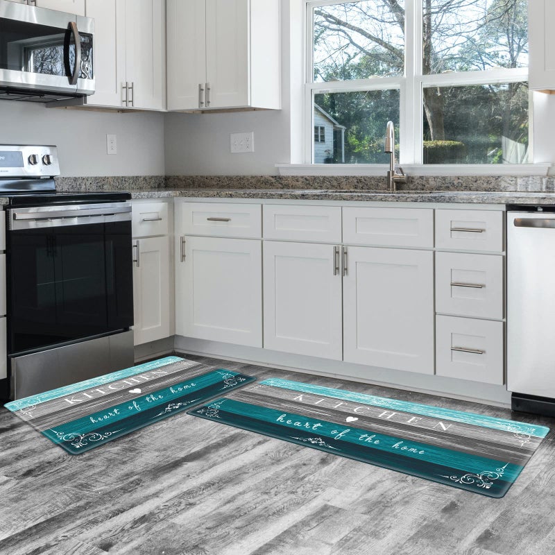 Sofort Kitchen Mat Farmhouse Cushioned Anti Fatigue Kitchen Rugs 2 Pieces Non Slip Waterproof Kitchen Mats for Floor, Rustic Wooden Comfort Standing Mats for Kitchen, Office, Sink, Laundry - Image 5