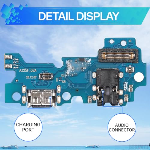 BESJMYT for Samsung Galaxy A32 Charging Port Replacement USB Charger Dock Type-C Connector Flex Cable Board with Microphone Jack Headphone Mic Port Repair Fix for SM-A325F - Image 3