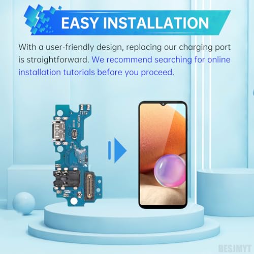 BESJMYT for Samsung Galaxy A32 Charging Port Replacement USB Charger Dock Type-C Connector Flex Cable Board with Microphone Jack Headphone Mic Port Repair Fix for SM-A325F - Image 5