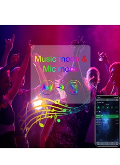 SKY-TOUCH 5M Colorful Rope Lighting for Home Decor Kitchen Bedroom Hotel Outdoor Bar Garden Desktop Smart Bluetooth LED Strip Light RGB Sync to Music Light Remote Control  - Image 2