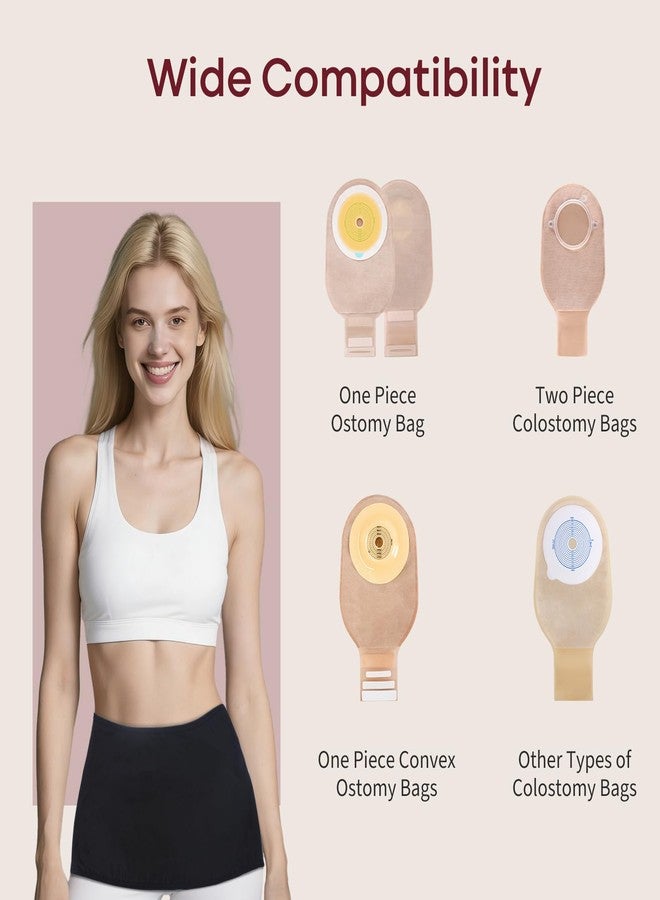 DERAYMI Ostomy Bag Covers, Ostomy Wrap for Ostomy Belt, Discreet Colostomy Ostomy Bag Covers for for Ileostomy, Urostomy, Breathable Support Belt for Sports Daily Use, (Black, Medium) - Image 3