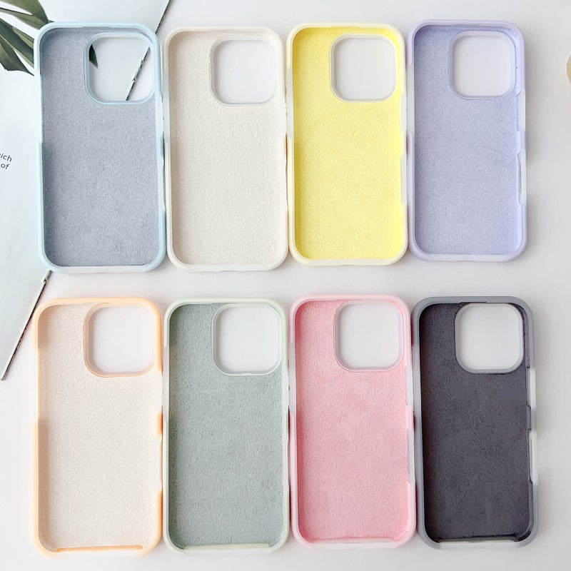HuHa Protective Cover For iPhone 16 PC Hybrid Liquid Silicone Jelly Phone Case(Grey) - Image 3