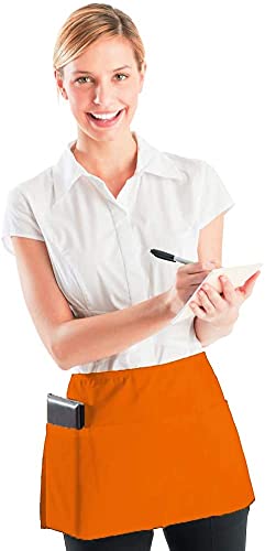 Colors Valley Unisex Professional 2 Pack Server Aprons with 3 Pockets - Image 2