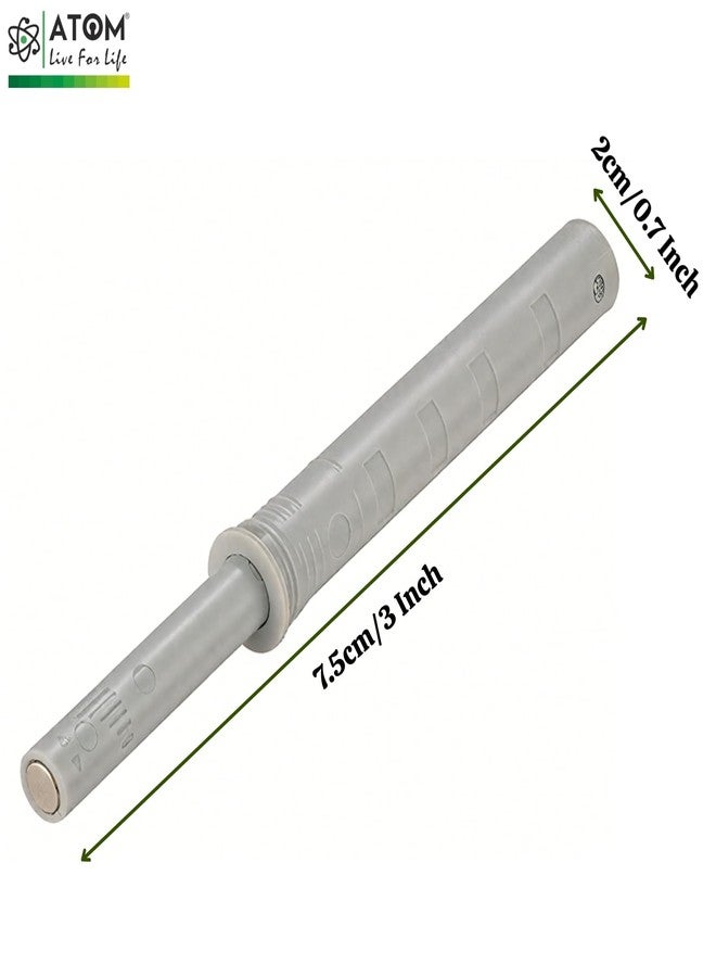 Atom Pencil Magnetic Catcher for Kitchen Cabinet Door, PVC Push to Open System Damper Buffer, Rebound Concealed Catch Reducing Noise for Closet Doors (Pack of 4, PO-6) - Image 2