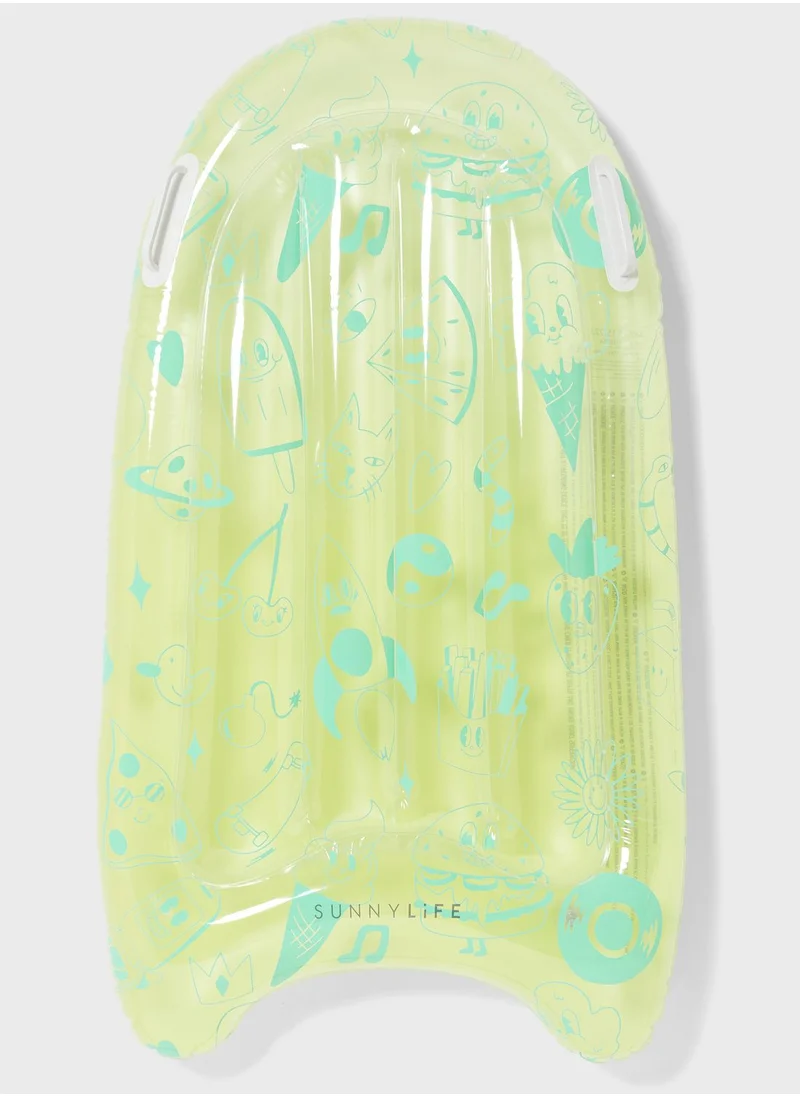 SUNNY LIFE Inflatable Boogie Board The Sea Kids Blue-Lime