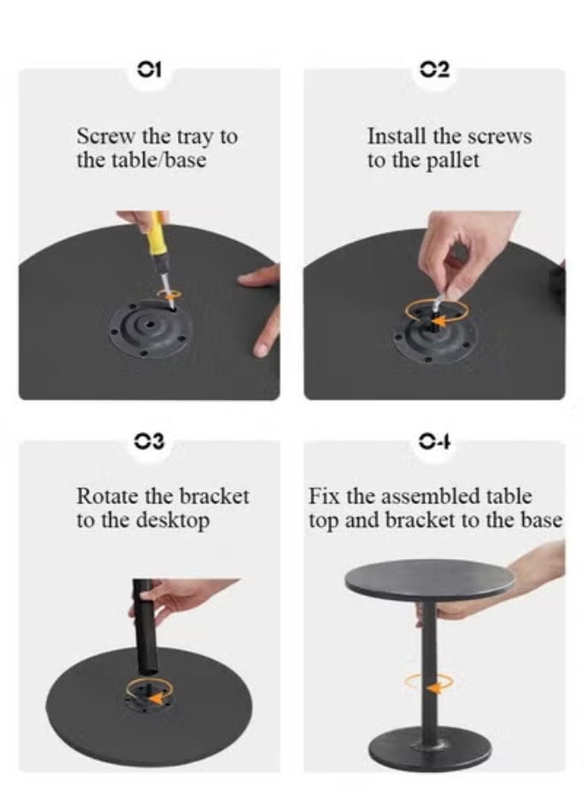 Beauenty Simple Accent Nordic Style Small Coffee Table Sofa Side Round Table End Table For Home Living Room Study Room Office Bedroom Balcony Patio Nightstand - Image 4