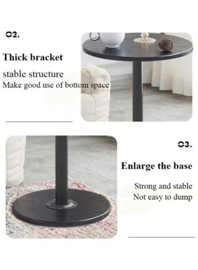 Beauenty Simple Accent Nordic Style Small Coffee Table Sofa Side Round Table End Table For Home Living Room Study Room Office Bedroom Balcony Patio Nightstand - Image 5