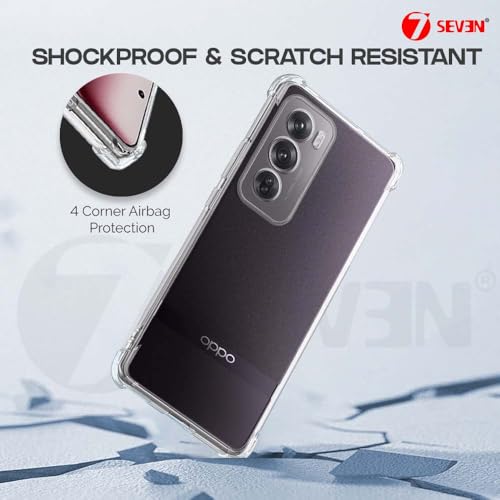 7-Seven 7SEVEN® Back Cover for Oppo Reno 12 Pro 5G Transparent Mobile Back Case Shock Proof Design Camera Edges Protection Crystal Clear Phone Case Silicon Soft TPU and Flexible Bumper Phone Cover - Image 5