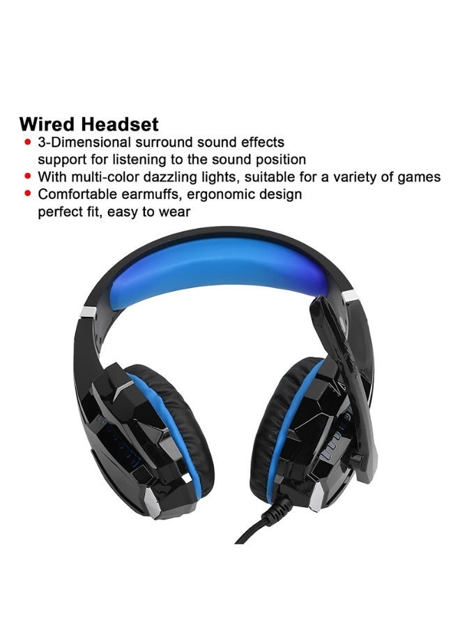Gaming Headset with 3.5mm AUX Jack – Includes 1-to-2 Splitter for PC & Laptop, Stereo Sound with Built-in Microphone - Image 2