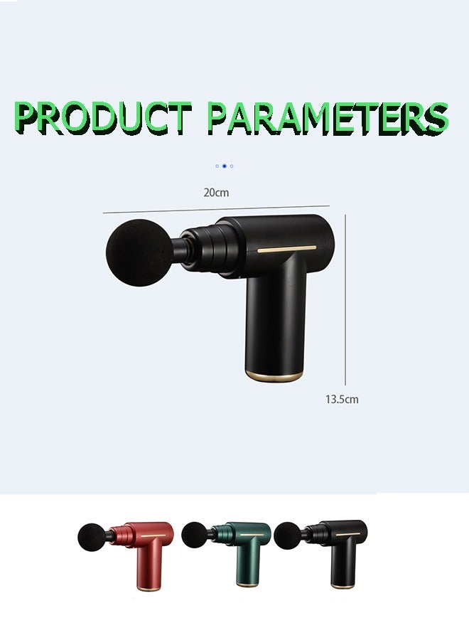 Loquat Mini Massage Gun, Portable 6 Speeds Muscle Massager Deep Tissue with 4 Massage Heads, Super Quiet Type-C Charging Percussion Massage Gun for Muscle Pain Stiffness Relief - Image 2