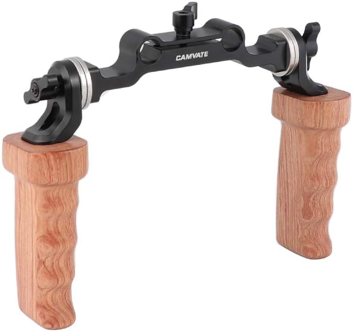 CAMVATE M6 Rosette Handle Grip Pair (Wood) for DLSR Camera Shoulder Rig - 2422 - Image 4