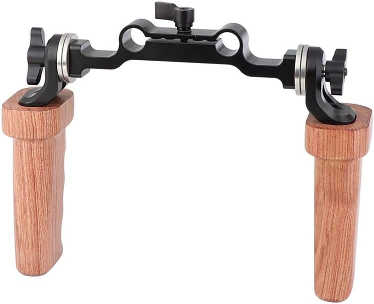 CAMVATE M6 Rosette Handle Grip Pair (Wood) for DLSR Camera Shoulder Rig - 2422 - Image 5
