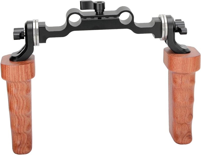 CAMVATE M6 Rosette Handle Grip Pair (Wood) for DLSR Camera Shoulder Rig - 2422 - Image 1
