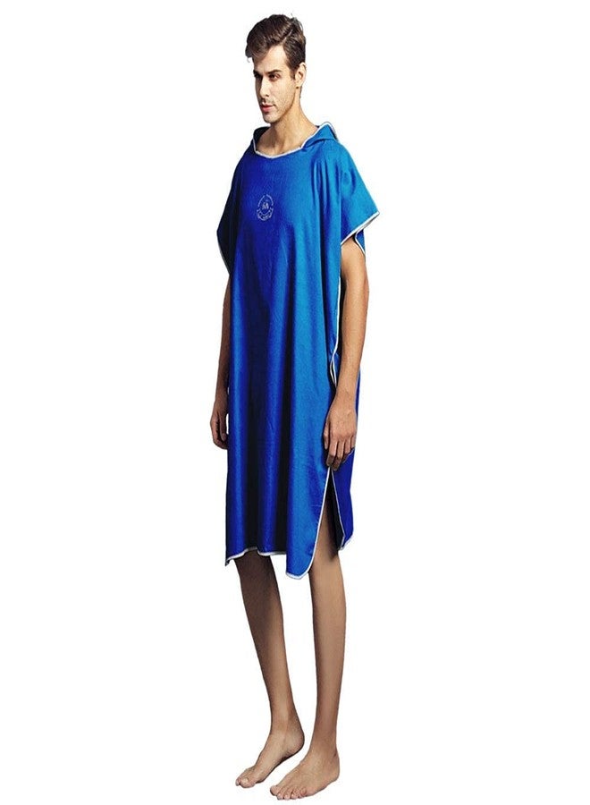Hiturbo Microfiber Surf Poncho, Wetsuit Changing Bath Robe, Quick Dry Pool Swim Beach Towel with Hood (Dark Blue) - Image 5