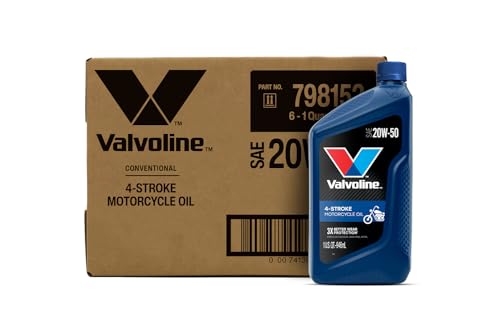 Valvoline زيت محرك دراجة نارية فالولين 4Stroke SAE 20W50 1 QT علبة من 6 - Image 1