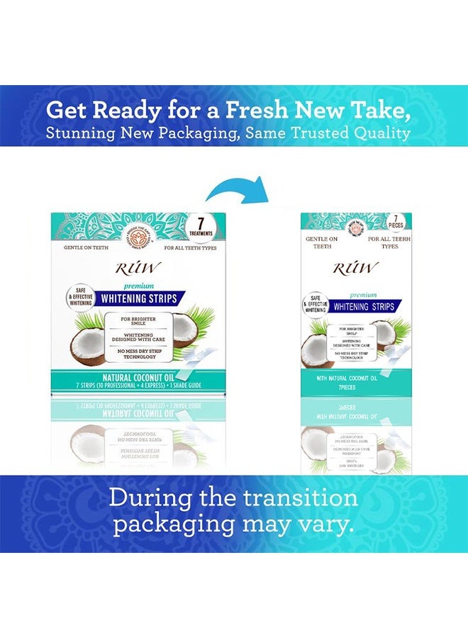GuruNanda Whitening Strips for Sensitive Teeth – with Natural Coconut Oil & Enamel-Safe Formula,7 Strips - Image 3