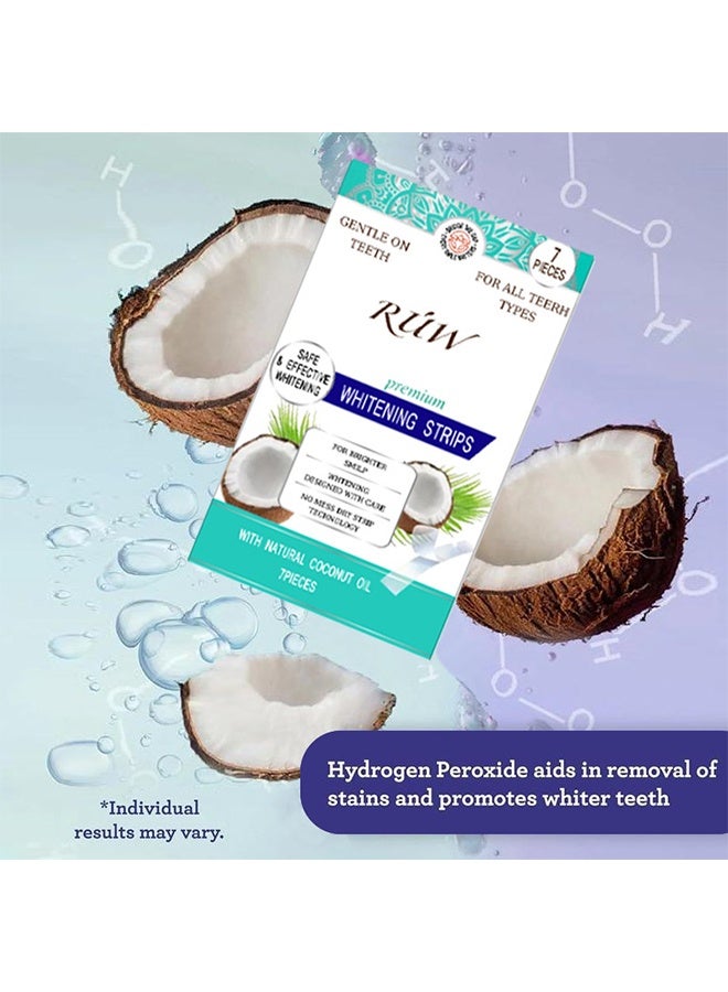 GuruNanda Whitening Strips for Sensitive Teeth – with Natural Coconut Oil & Enamel-Safe Formula,7 Strips - Image 2