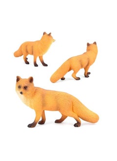 Generic Simulation Animal Children's Solid Toy Model Fox Big Red Fox Big White Fox Cognitive Ornaments Hand-held-Color:PL127-678 Big White Fox  - Image 5