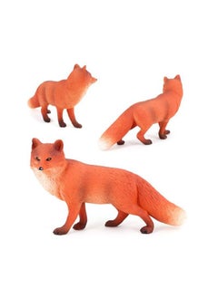 Generic Simulation Animal Children's Solid Toy Model Fox Big Red Fox Big White Fox Cognitive Ornaments Hand-held-Color:PL127-678 Big White Fox  - Image 4