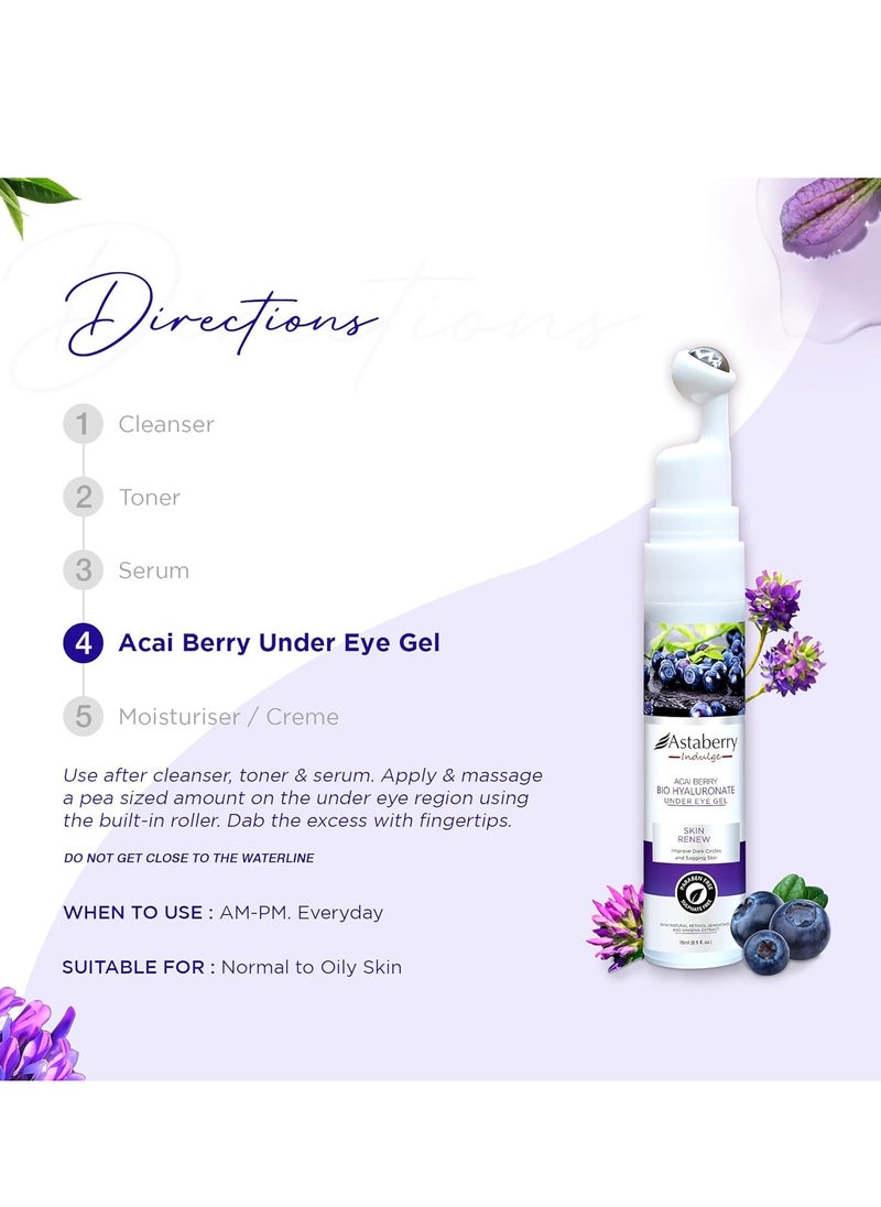 Astaberry Indulge Acai Berry Bio Hyaluronate Under Eye Gel 15ml Helps Reduce Visible Appearance of Dark Circles Wrinkles and Fine Lines | Hydrates - pzsku/Z3D9B6FF68FF956ADDA43Z/45/_/1738392984/b6321cbb-9f0a-4b85-a09e-712a70db0356