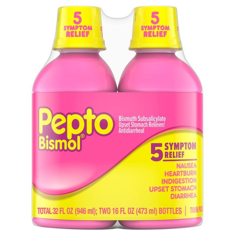 Pepto Bismol Pepto-Bismol Regular Strength Liquid - Total: 32 oz (16 oz X 2) - Image 1