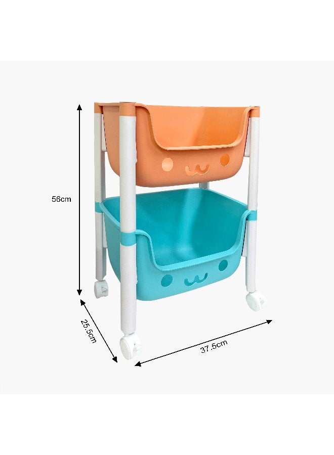 Home Box Joy Finn Smiley 2-Shelf Storage Rack - 37.5x25.5x56 cm - Image 5