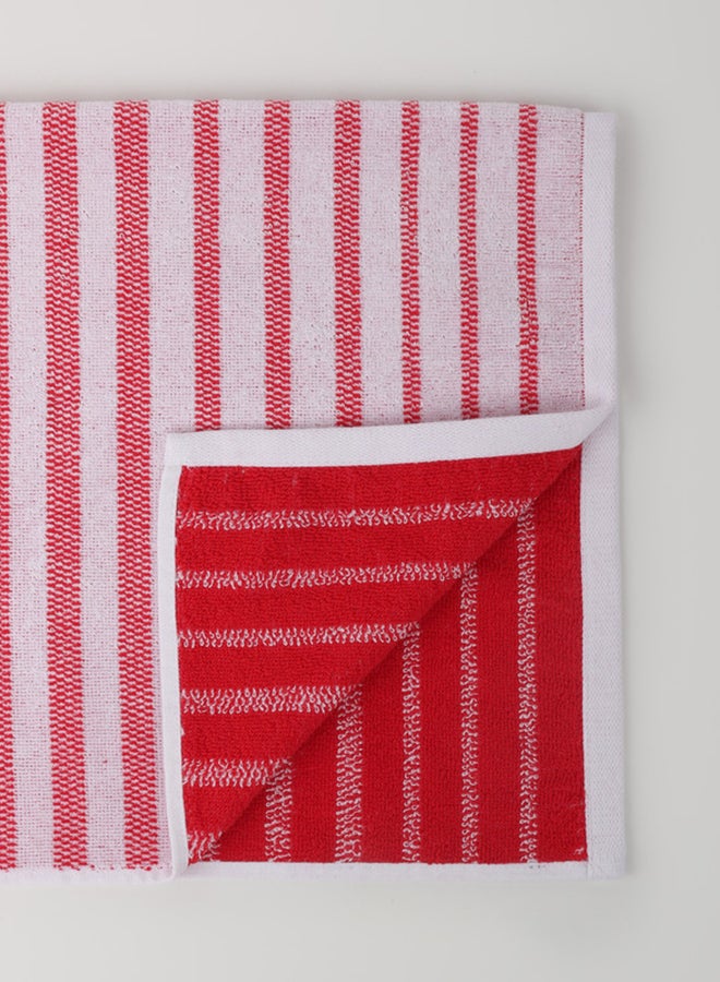 وايت روز طقم مناشف حمام من 4 قطع - OASIS - 450 جرام لكل متر مربع - 100% قطن مخملي - 2 حمام 70×140 سم و2 يد 50×90 سم - متعدد الألوان - تصميم مخطط عصري - لمسة فاخرة - امتصاص فائق - Image 2